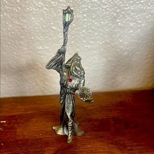 Vintage Pewter 4 1/2” Wizard